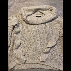 Grey Express Cowl-neck Sweater